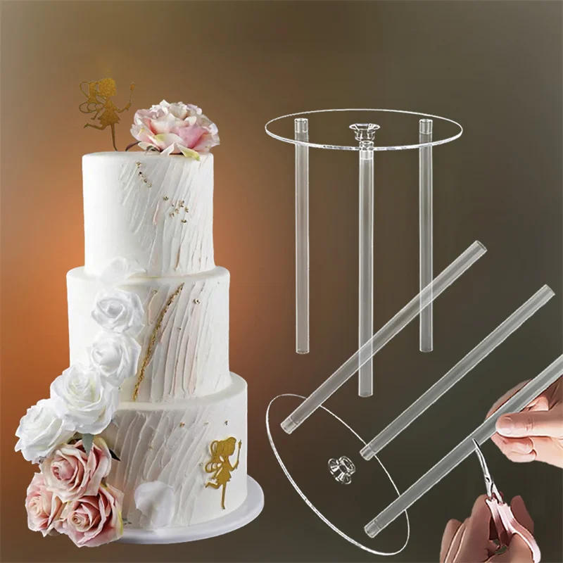 Description Picture 4 of itemNew Multi-Layer Cake Stands Support Straw Frame Mold Tier Set Round Spacer Piling Bracket DIY Cake Decor Pastry Tool for Kitchen