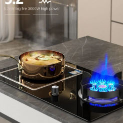 Household gas and electric dual-use gas stove, double stove, coal induction cooker, integrated desktop, one gas and one electric