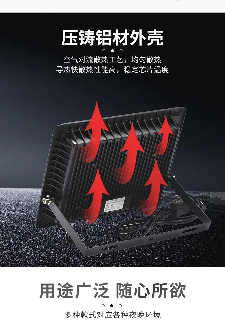 Description Picture 6 of itemUV Flood Light 50W 100W UV Glue Curing Purple Lamp Ultraviolet LED Lamp LED Black Lights Blacklight Fixtures Glow In The Dark