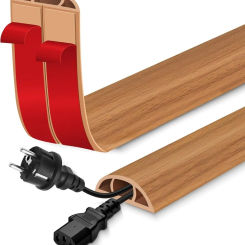 1PC 1M Floor Cable Cover PVC Cord Protector Hider Power Cable Sleeves Extension Wall Electric Wire Duct Slot Cable Manage