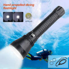 LED Diving Flashlight Hand pushed P70 Lamp beads yellow white light LED Waterproof scuba Diver Flashlight underwater Flash Light