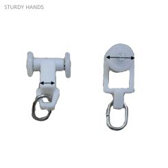 40PCS plastic track pulley old-fashioned universal curtain bead hanging wheel hook window decoration hardware accessories