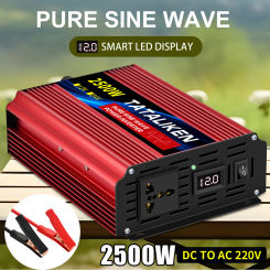 Pure Sine Wave Inverter 1000-10000W 50/60HZ Power Converter Solar Car Transformer With LED Display DC12V/24V To AC 220V Voltage