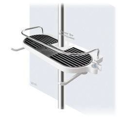 Plastic Adjustable Shower Pole Caddy Shelf Organizer Storage Holder Rack on Shower Lifting Rod Tray for Shower Head Shampoo