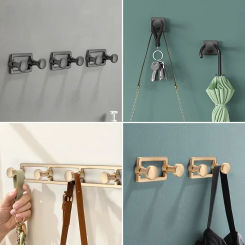 Zinc Alloy Gold 1/2/5 Clothes Hook Porch Cabinet Bedroom Wardrobe Clothes Hook Furniture Decoration Hardware Accessories