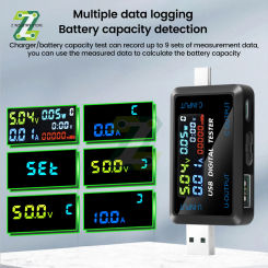Voltage Meters Current Voltage Capacity Battery Tester USB Volt Current Voltage Doctor Charger Capacity Tester Meter Power Bank