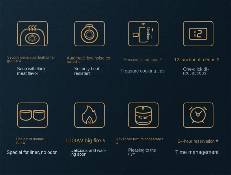 Description Picture 6 of item4.8L Electric Pressure Cooker Household 2 Liner Pressure Cooker Multicooker Stew Meat Soup Porridge Slow Cooker Home Rice Cooker