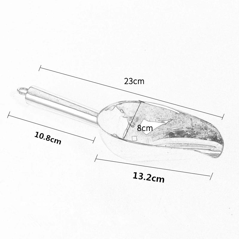 Description Picture 3 of item10oz Polish 304 Stainless Steel Ice Scoop Kitchen Food Candy Scoop  Ice Scoop Food Flour For Bar Commercial Kitchen Tools