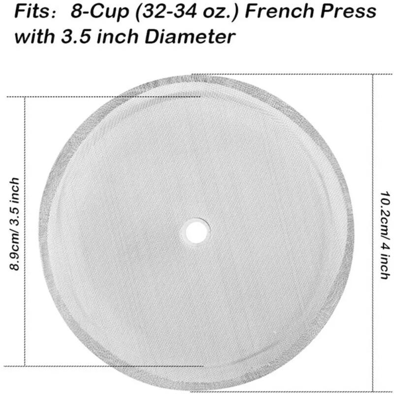 Description Picture 3 of item1 Pcs Filter Mesh 4 Inch Stainless Steel Replacement Steel Filter Mesh For French Press Cafetiere Coffee Tea Maker UK