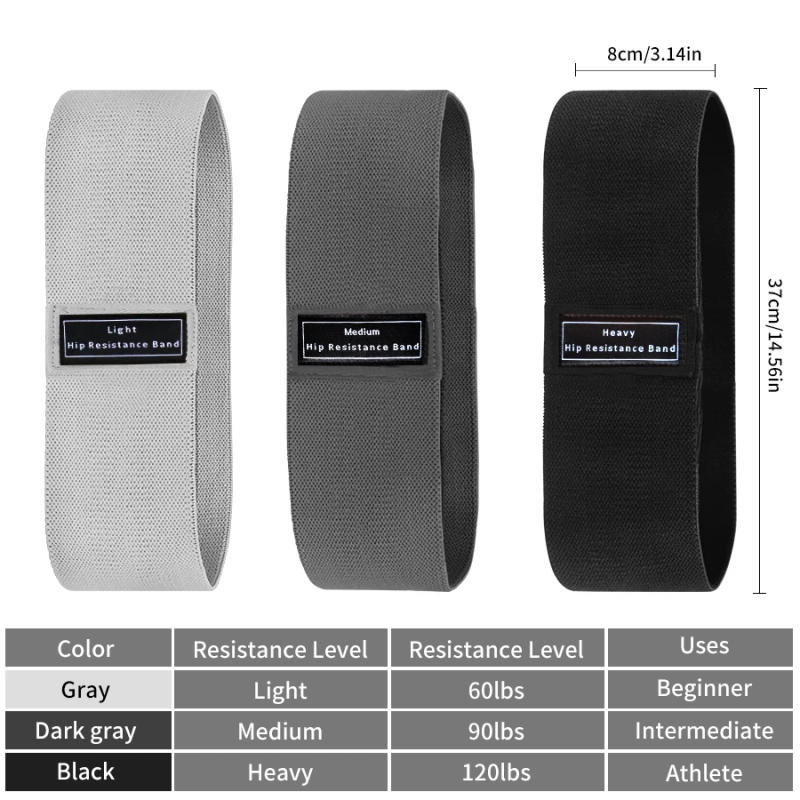 Description Picture 2 of itemFabric Resistance Hip Booty Bands Glute Thigh Elastic Workout Bands Squat Circle Stretch Fitness Strips Loops Yoga Gym Equipment
