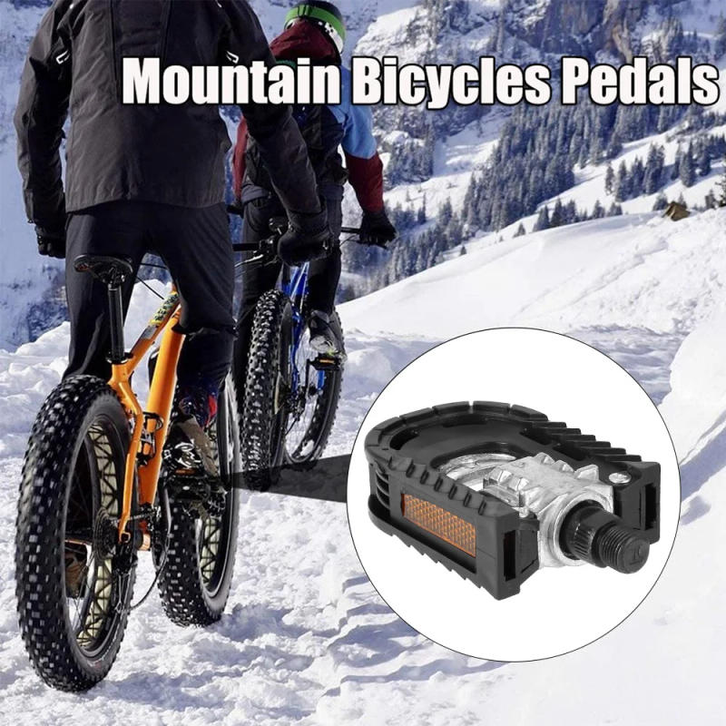 Description Picture 4 of item2/1pair Bicycle Pedals Non-slip Platform Folding Bikes Mountain MTB Foot Pegs Mountain Bike Paddle Footboards Cycling Foot Hold