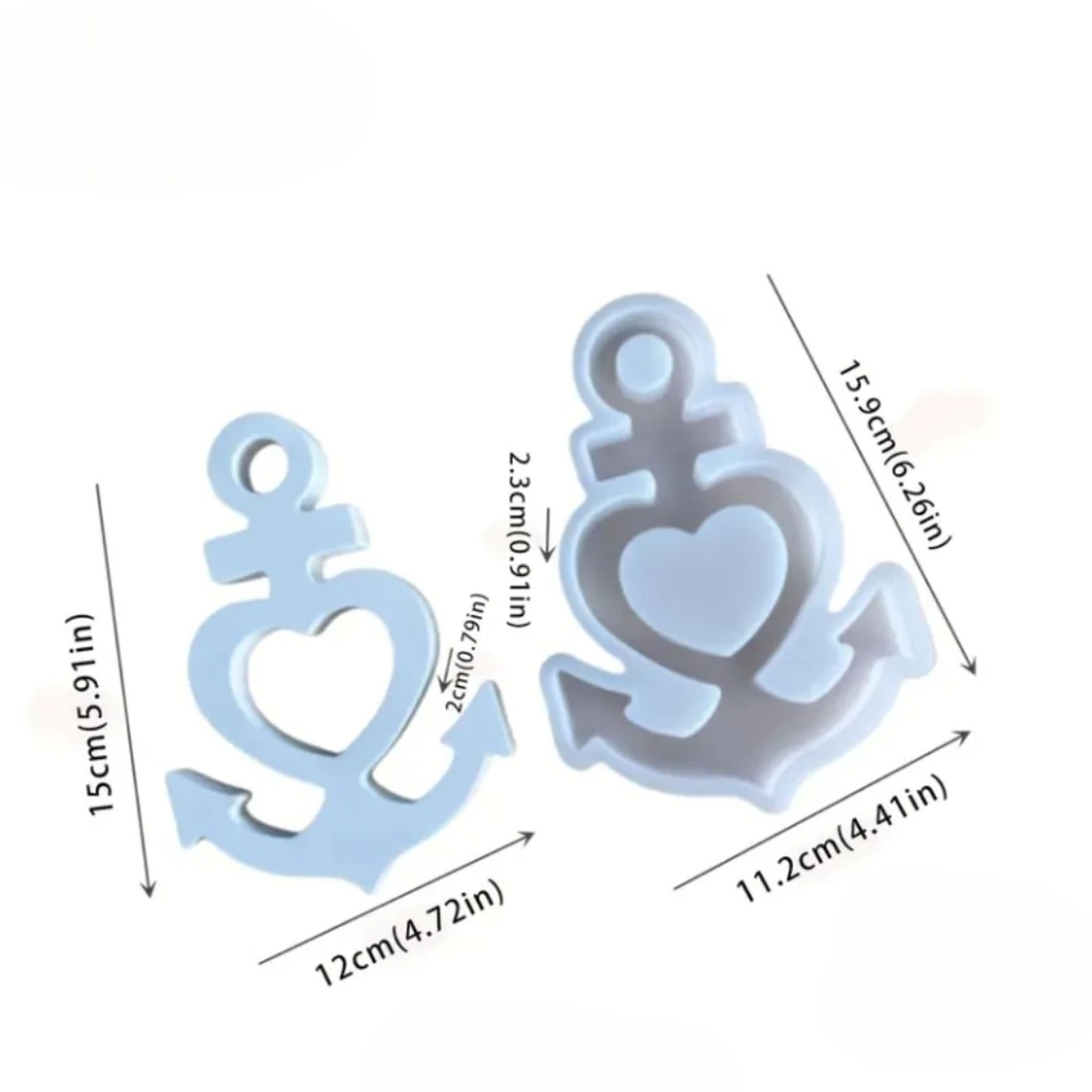 Description Picture 6 of itemAnchor Of Love Silicone Molds For DIY Aromatherapy Candle Holder Plaster Ornament Making Silicone Mold Home Decoration