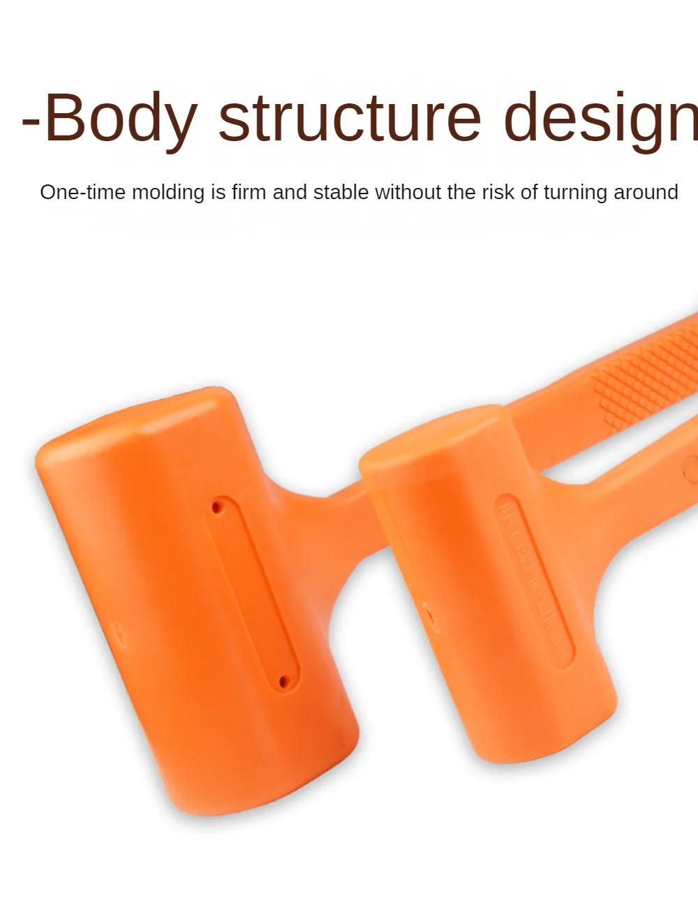 Description Picture 6 of item0.5-4LB Dead Blow Mallet Orange Soft Silent Rubber Unicast Hammer Install Hammer Multifunctional Wood Flooring No Elasticity