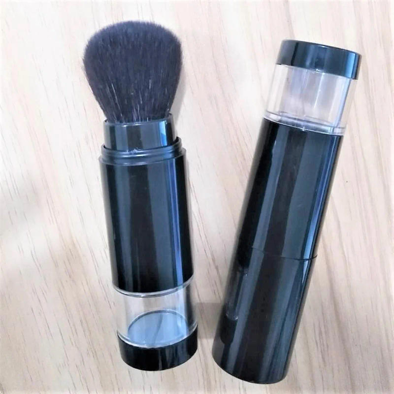 Description Picture 3 of item2 in 1 Foundation Brush Makeup Brush Empty Travel Blush with Refillable Loose Powder Bottle Jar Makeup Beauty Tools