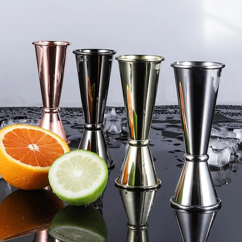 Description Picture 4 of item1oz/2oz New Dual Shot Stainless Steel Measure Cup Cocktail Shaker Drink Spirit Measure Jigger Kitchen Bar Barware Tools