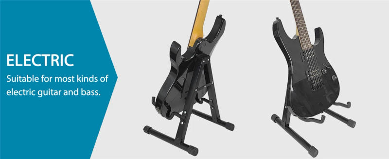 Description Picture 2 of itemGuitar Stand Folding A Frame Floor Universal Metal for Acoustic Classical Electric Bass Guitars Banjo Ukulele Portable