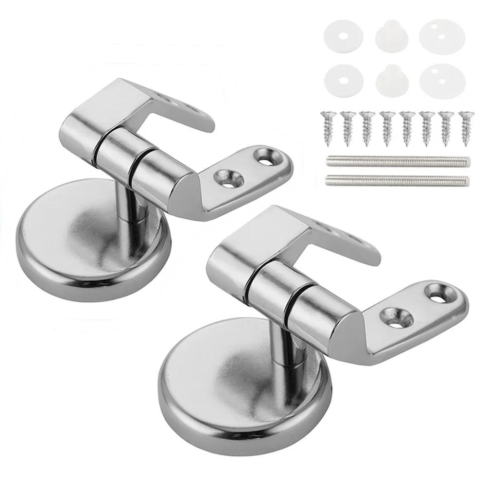 Description Picture 2 of item1 Set Stainless Steel Seat Hinge flush toilet cover mounting connector toilet lid hinge mounting fittings Replacement Parts