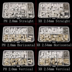 1Box PH2.0 / XH2.54 2/3/4/5 Pin Terminals Kit Male Female Plug Housing Header JST Wire Connector PH 2.0mm XH 2.54mm Pitch