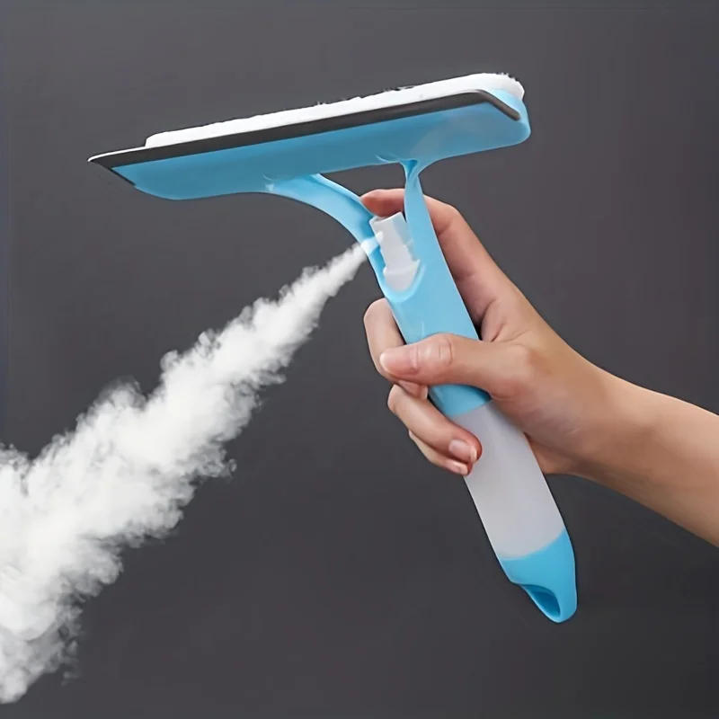 Description Picture 3 of itemMultifunctional Glass Wiper with Watering Can - Perfect for Cleaning Mirrors, Windows, and Cars - Includes Bathroom Accessories