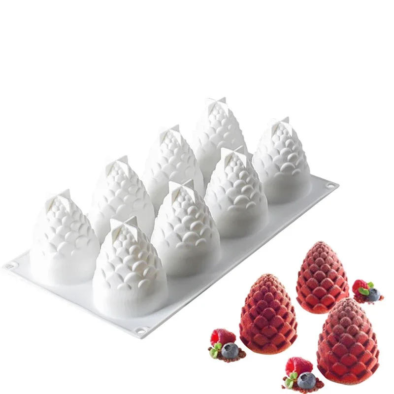 Description Picture 2 of item8 Cavitys Pine Cones Silicone Mold Candle Molds DIY Handmade Candle Making 3D Aromatherapy Candles Beeswax