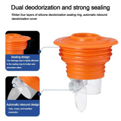 Useful One Way Valve Stopper Shower Drainer Insect Prevention Anti odor Water Pipe Plug Drain Cover Floor Drain