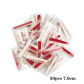 50pc 7.6cm red white