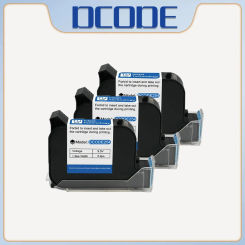 DCODE254 Original 25.4mm Handheld Thermal Inkjet Printer Fast Dry Solvent Ink Cartridge Unencrypted Handheld Printer Black Ink