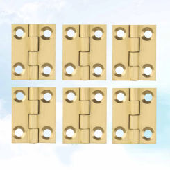 6 PCS Hinges for Door Bearing Copper Mute Jewelry Boxes Kitchen Cabinet Stainless Steel
