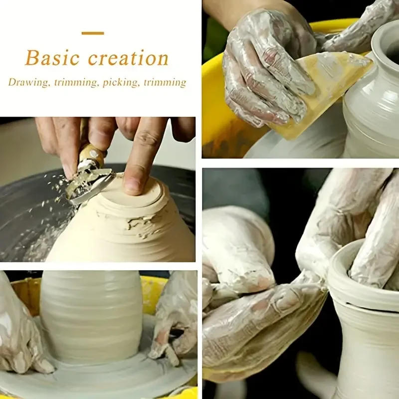 Description Picture 6 of item8Pcs/Set Clay Tools DIY Ceramics Molding Tools Wood Knife Pottery Tool Set Clay Sculpting Kits Carving Ceramic Tools Practical