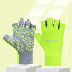 Summer Cycling Gloves Fingerless Fitness Fishing Women Men Spring Gym Breathable Non-slip Yoga Elastic Sport Bicycle Gloves