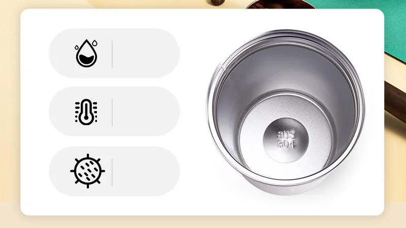 Description Picture 6 of itemGIANXI Stainless Steel Coffee Cup Thermos Mug Leak-Proof Thermos Travel Thermal Vacuum Flask Insulated Cup Water Bottle