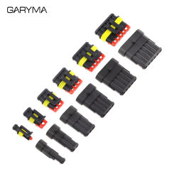 1/5 Sets Waterproof Electrical Wire Connector 1/2/3/4/5/6 Pins Way AMP Super Seal Automotive Xenon Lamp Male and Female Plug
