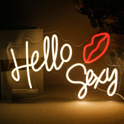 Hello Sexy Neon Sign For Wall Decor Custom LED Lights Art Wedding Room Decoration Marriage Bar Party Club Shop Bedroom USB Lamp