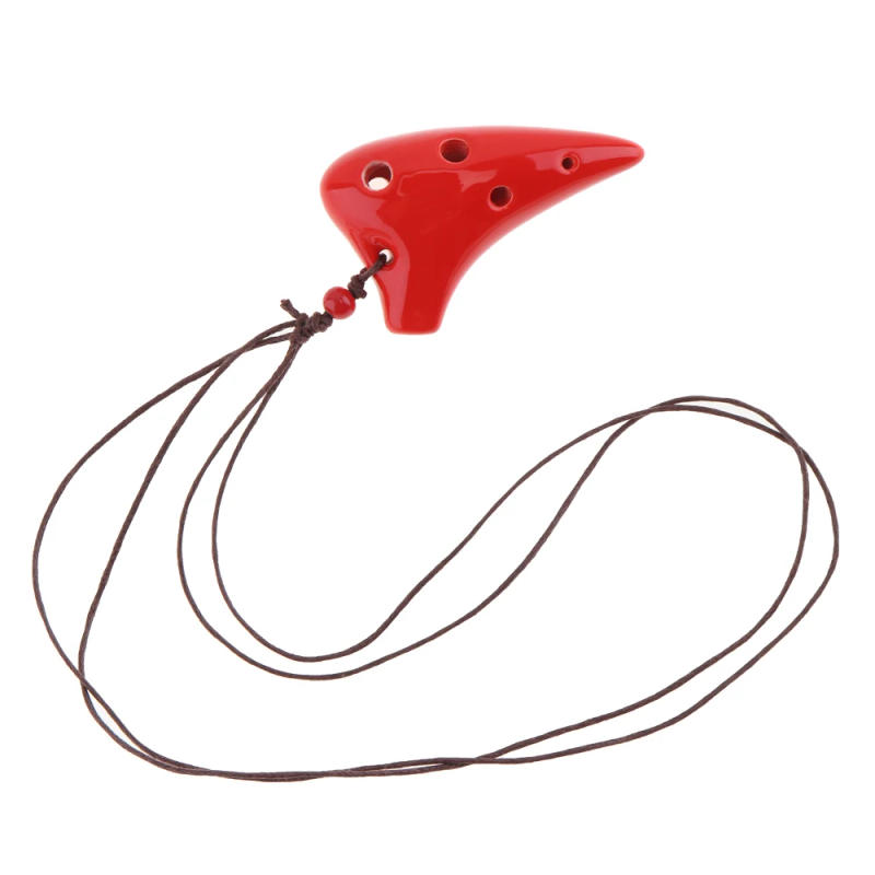 Description Picture 5 of itemMini 6 Holes Alto ToneC Necklace Ocarina Ceramic Black Pottery Flute Instrument with Hang Rope 4 Colours Optional