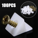 50/100pcs Furniture Chest Drawer Bottom Repair Fixing Mending Wedges Drawer Angle Code Bracket Fastener with Screws