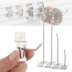 5Pcs Multi-function Display Hanger Single Pegboard Hook Storage Hanging Holder Retail Shop Goods Shelf Hang Fits Racks