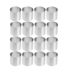 Round Cake Ring Mold Stainless Steel Baking Rings 16Pcs Dessert Mousse Mold Mini Cake Pastry Ring Food Molding Set