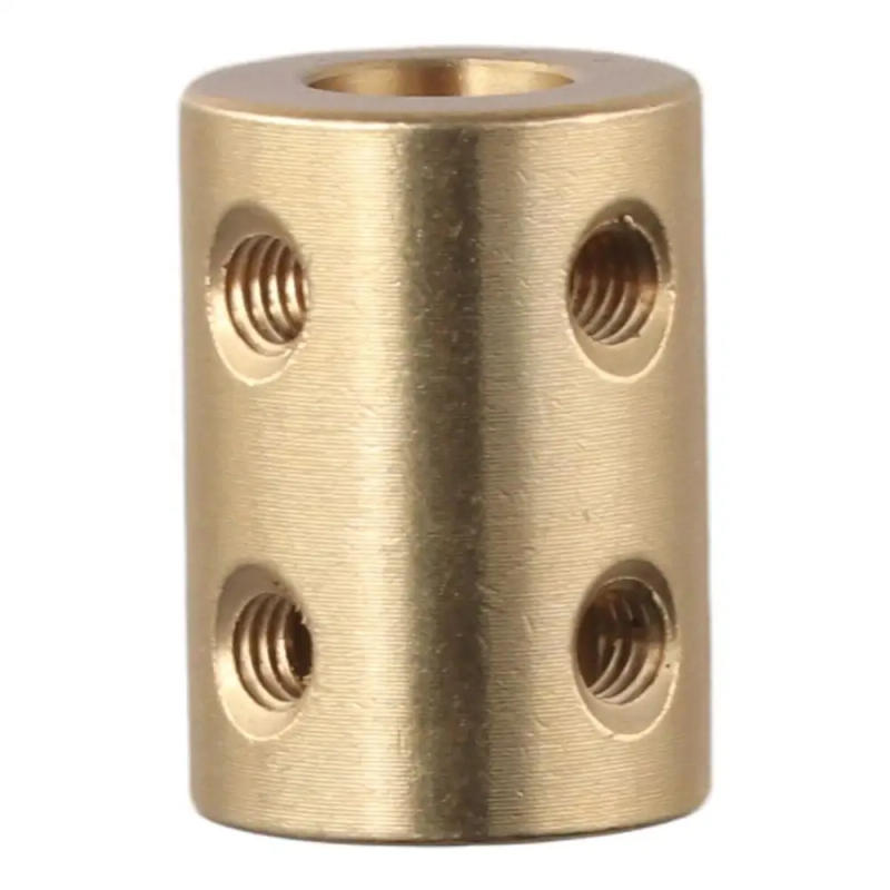 Description Picture 5 of item2Pcs L22XD16 Rigid Coupling Set Screw Copper Yellow Steel Transmission Connector 8mm to 10mm Bore Shaft Coupler Connector