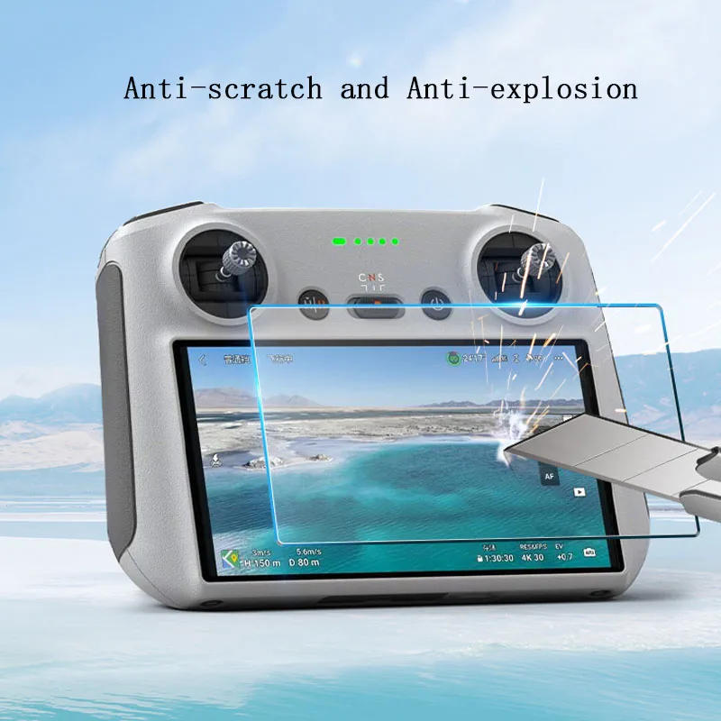 Description Picture 3 of itemFor DJI Mini 4 Pro RC 2 Remote Control Tempered Glass Film HD Anti-scratch Screen Protector Mini 4 Pro RC2 Remote Accessories