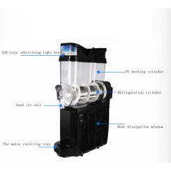 PBOBP Ice Slusher 1 Tanks Slush Machine Smoothies Granita Machine 890W Snow Melting Machine