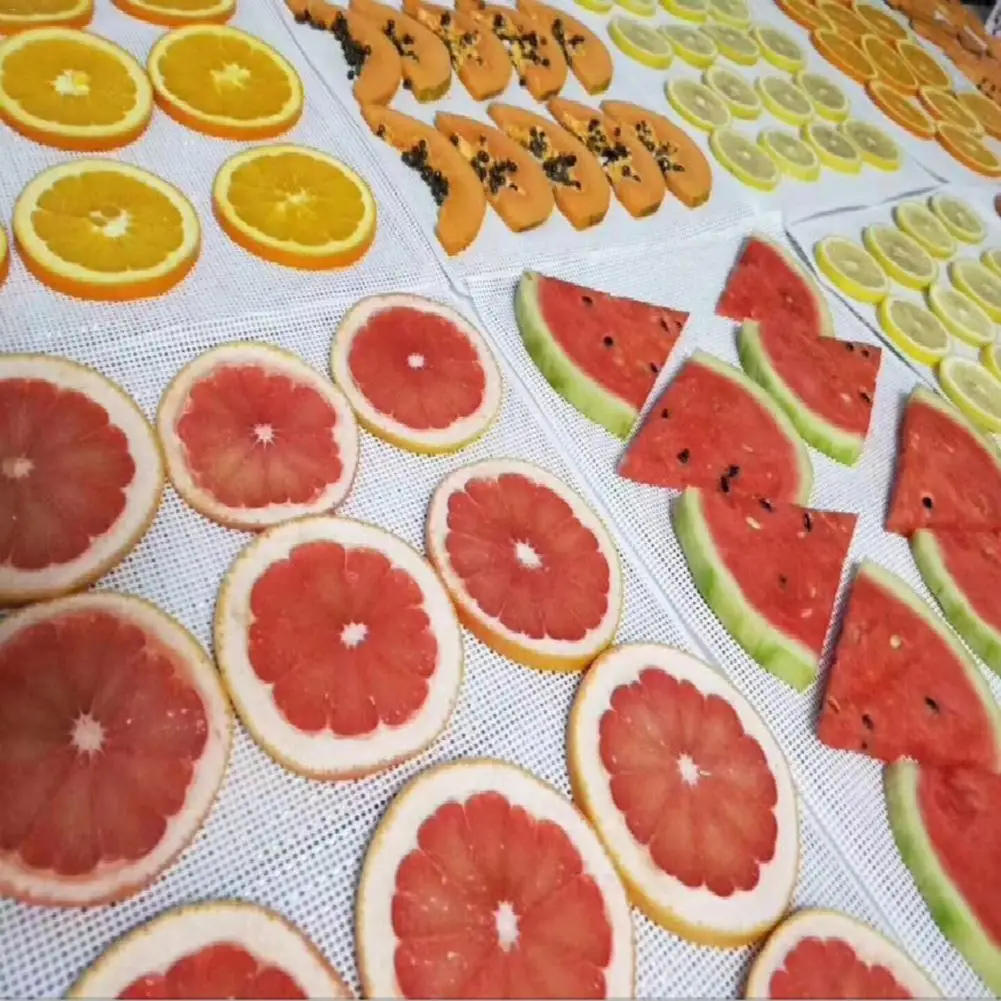 Description Picture 3 of itemSilicone Dehydrator Sheets Non-stick Food Fruit Dehydrator Mats Reusable Steamer Mesh Mat for Fruit Dryer Fruits Buns Dumplings