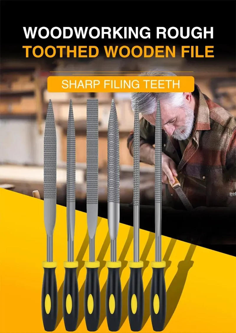 Description Picture 2 of itemFiles Set Mini Rasp Woodworking Sanding Shaping Small Steel File Needle Metal Hard Wood Cork Polishing Carving Tools For Hand