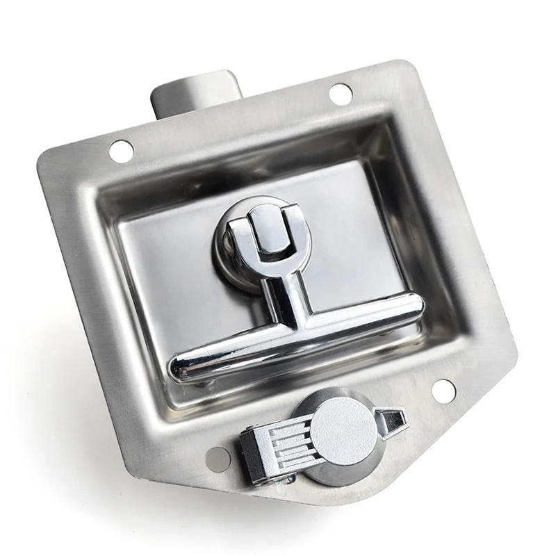 Description Picture 3 of itemStainless steel T-type folding handle panel lock MS858 Truck Cabinet Door Lock Engineering Vehicle Toolbox Special Car Box Loc