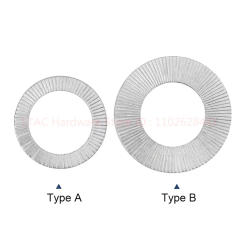 DIN25201 M3 M4 M5 M6 M8 - M42 304 Stainless Steel Double Deck Wedge Self-Locking Washer Anti-Loose/Skid Shockproof Lock Gasket