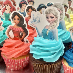 Disney Princess Party Cake Topper Baby Girls Favors Party Decorates Princess Baby Shower Cupcake Toppers With Sticks Supplies