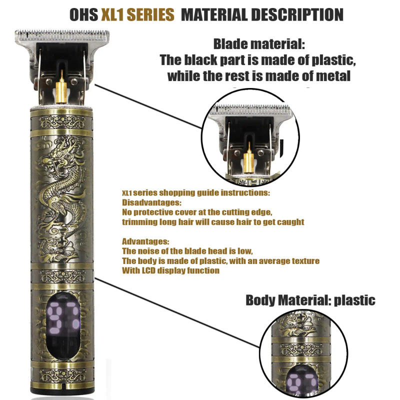 Description Picture 5 of itemVintage T9 Hair Clipper Beard Shaving Body Hair Trimmer Clippers Electric Men Haircut Machine 0mm Barber Shaver