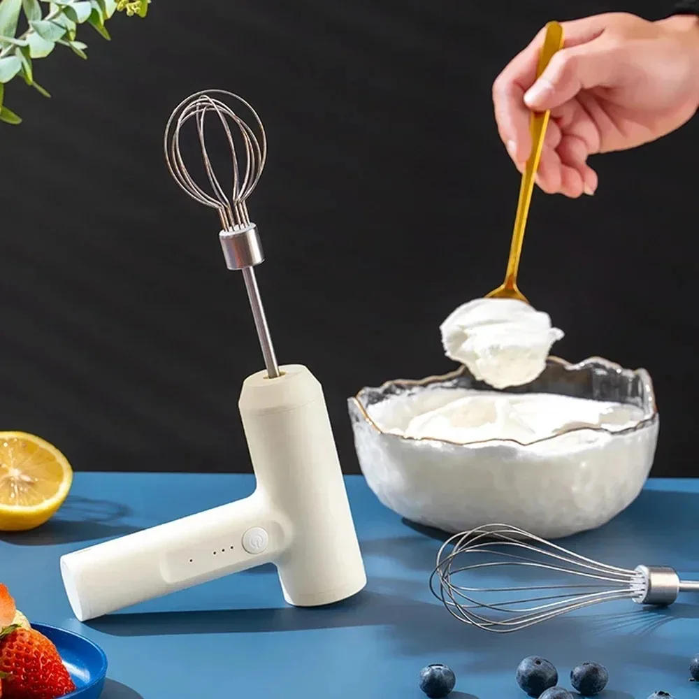 Description Picture 5 of itemportable Handheld Electric Egg Beater Mini Battery Powered Milk Frother Coffee Drink Mixer Milk Foamer Kitchen Tools