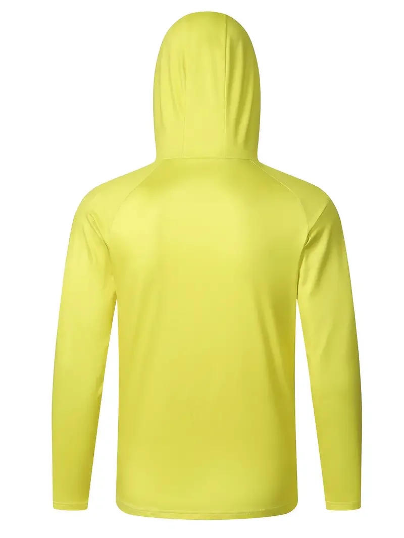 Description Picture 4 of item2024 Summer Performance Fishing Hoodie Mask Uv Protection UPF 50 Long Sleeve T-shirts Men Breathable Angling
