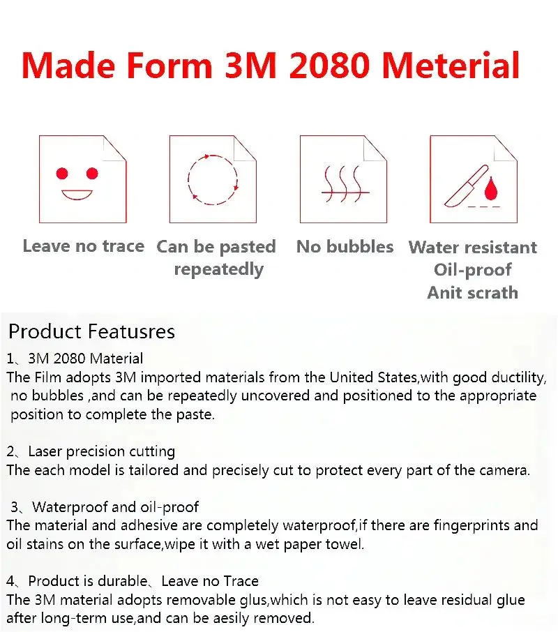 Description Picture 4 of itemFor SONY A7C Decal Skin Vinyl Wrap Film Camera Body Protective Sticker Anti-Scratch Protector Coat