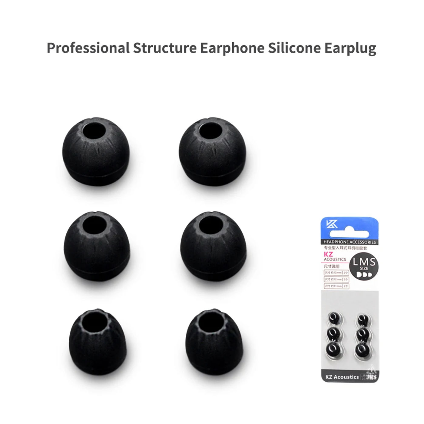 Description Picture 2 of itemKZ 3Pairs (6pcs) Wired Earphone Memory Cotton Earmuffs Rebound Earplugs Headset PU Sponge Memory Sponge Headphones Eartips